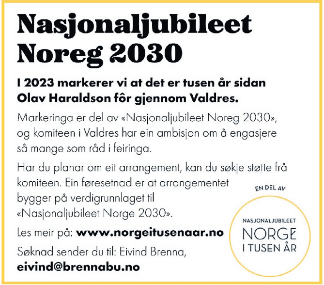 Annonsetekst om midlar.