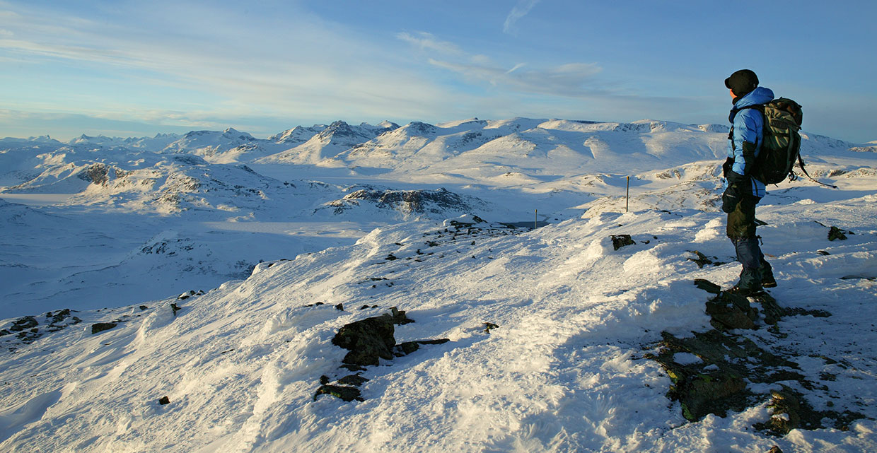 På Bitihorn en vinterdag i februar.