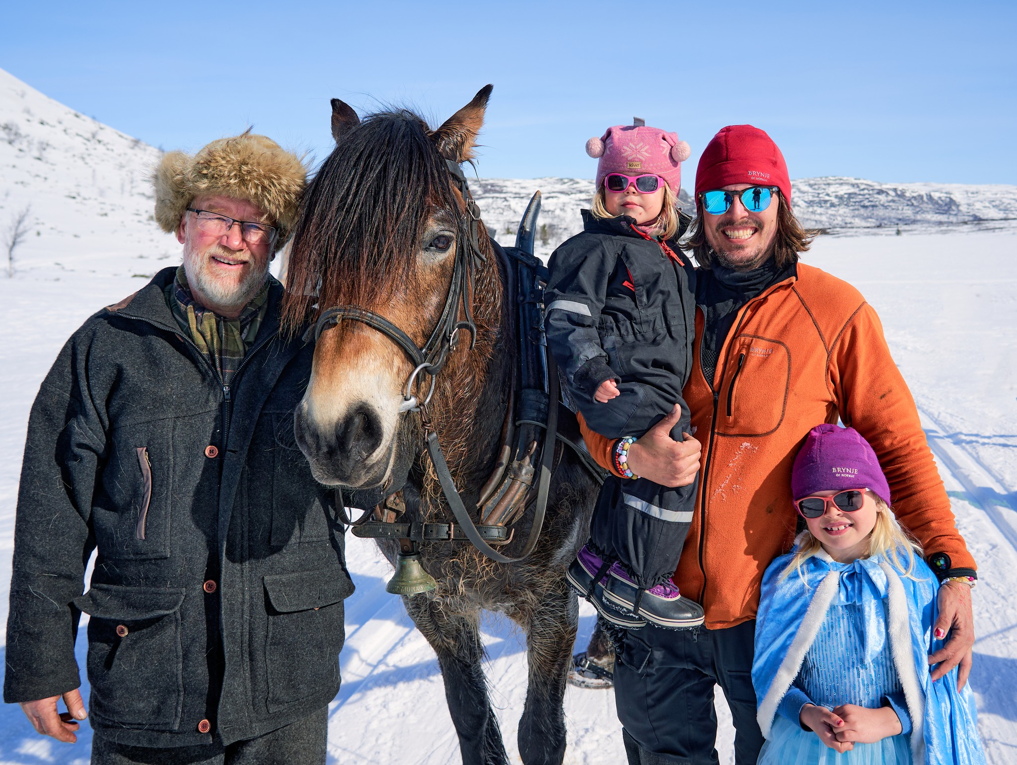 Mina, Lilje og daddy på tur med Fjellrittet på Beitostølen.